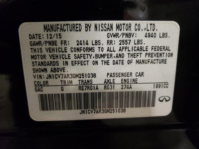 JN1CV7AR3GM251038 Infiniti Q50 BASE