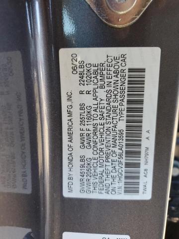 1HGCV3F56LA013595 Honda Accord Hybrid Exl
