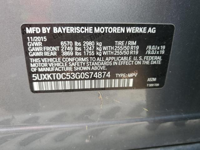 5UXKT0C53G0S74874 BMW X5 Xdr40e
