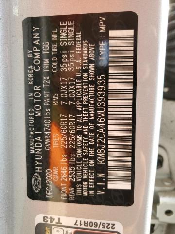 KM8J2CA46MU393935 Hyundai TUCSON SE