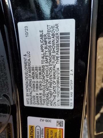1HGCY2F58RA012734 Honda Accord Hybrid Sport