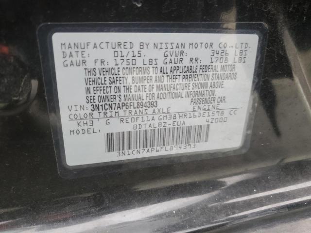 3N1CN7AP6FL894393 Nissan VERSA S