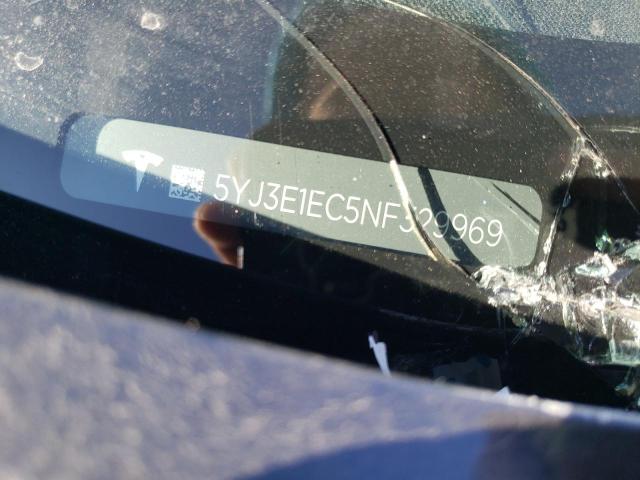 5YJ3E1EC5NF329969 Tesla MODEL 3