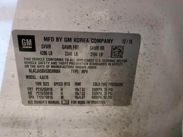 KL4CJASBXGB599884 Buick Encore