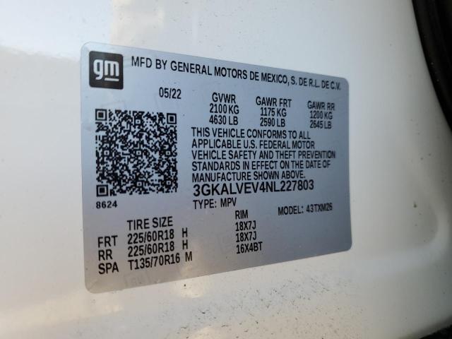 3GKALVEV4NL227803 GMC Terrain Slt
