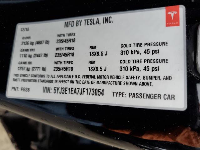 5YJ3E1EA7JF173054 Tesla MODEL 3