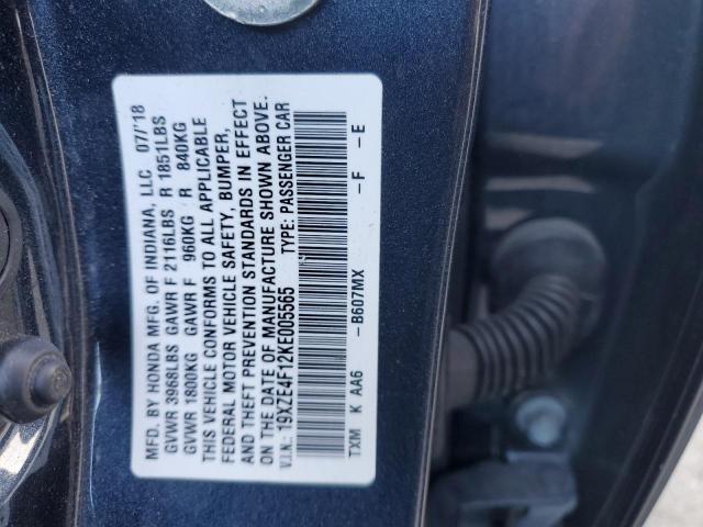 19XZE4F12KE005565 Honda Insight Lx