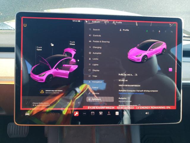 5YJ3E1EAXNF188234 Tesla MODEL 3