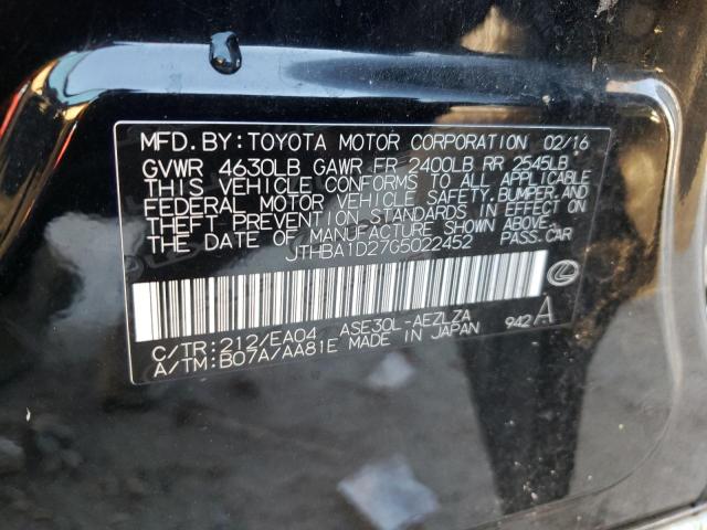 JTHBA1D27G5022452 Lexus IS 200T