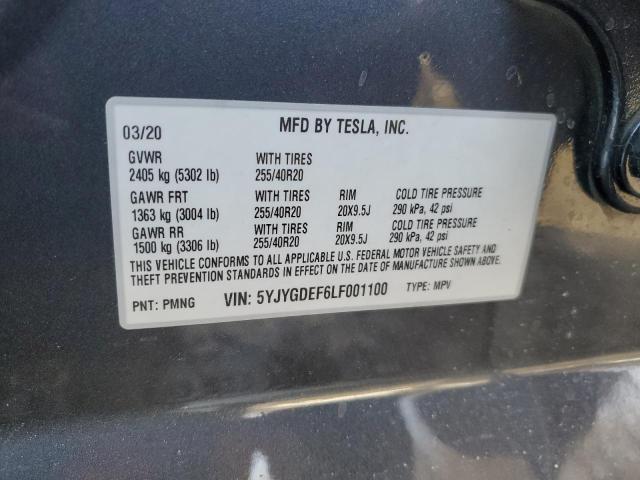 5YJYGDEF6LF001100 Tesla Model Y