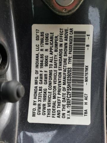 19XFC2F55HE039203 Honda Civic Lx