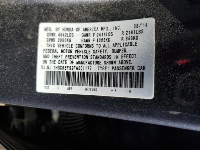 1HGCR6F52FA001177 Honda Accord Hybrid Exl