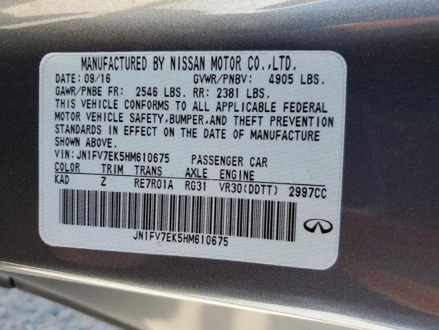 JN1FV7EK5HM610675 Infiniti Q60 Red Sport 400