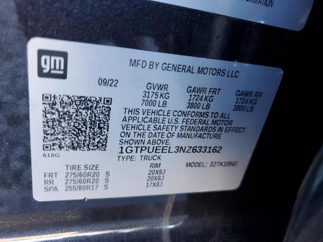 1GTPUEEL3NZ633162 GMC Sierra K1500 At4