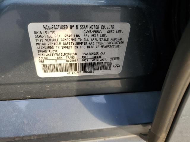 JN1EV7AP2LM207856 Infiniti Q50 PURE