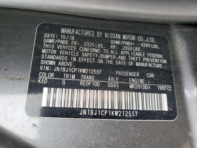 JN1BJ1CP1KW212557 Nissan Rogue Sport S