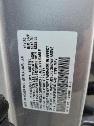 5FNYF5H30MB021788 Honda Pilot Ex