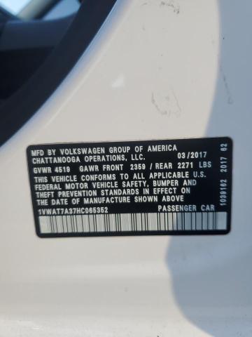 1VWAT7A37HC065352 Volkswagen PASSAT S