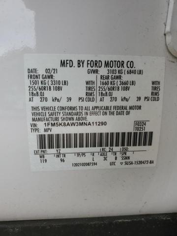Ford Explorer Police Interceptor 2021 1FM5K8AW3MNA11290 Image 13