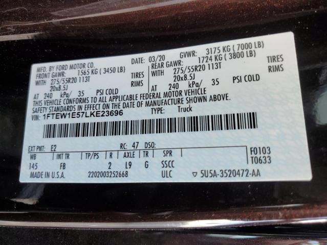 1FTEW1E57LKE23696 Ford F150 Supercrew