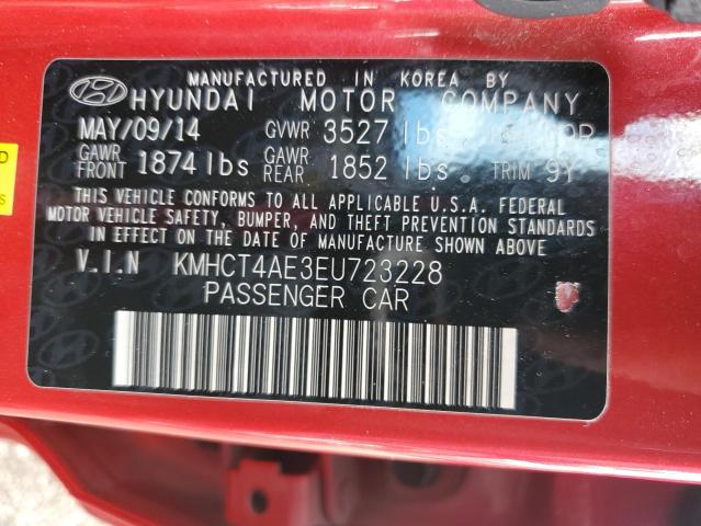 KMHCT4AE3EU723228 Hyundai ACCENT GLS