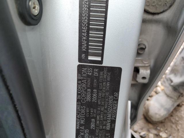 KNAFK4A65G5519926 KIA FORTE LX