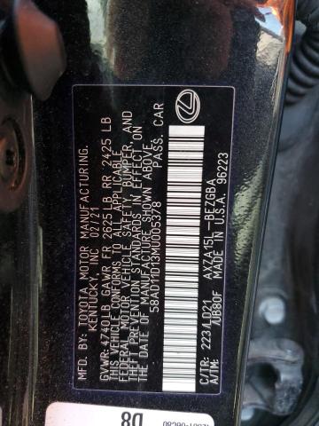 58AD11D13MU005378 Lexus Es 250 Base