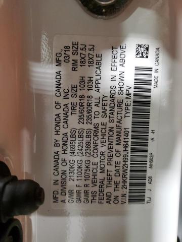2HKRW2H99JH641401 Honda Cr-v Touring