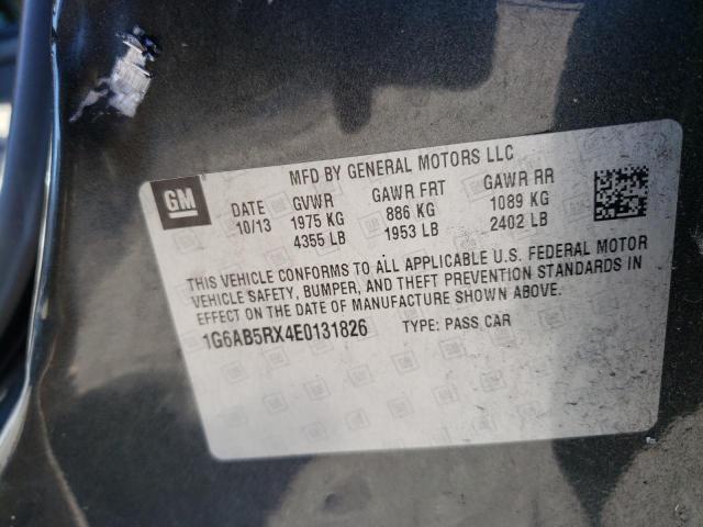 1G6AB5RX4E0131826 Cadillac ATS LUXURY