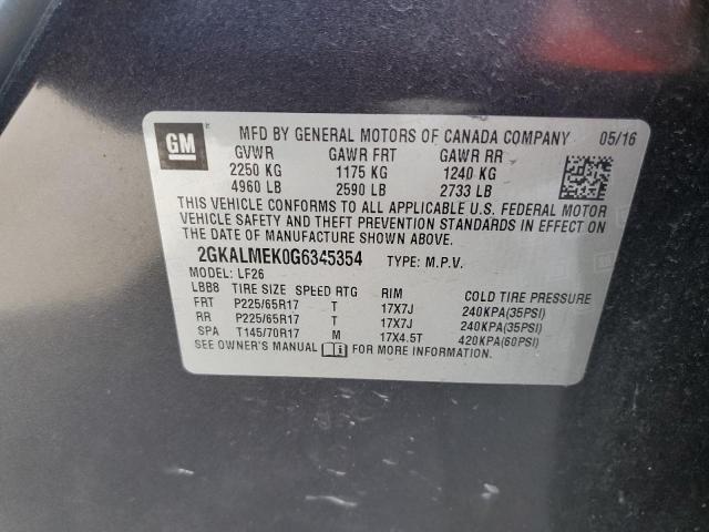 2GKALMEK0G6345354 GMC Terrain Sle