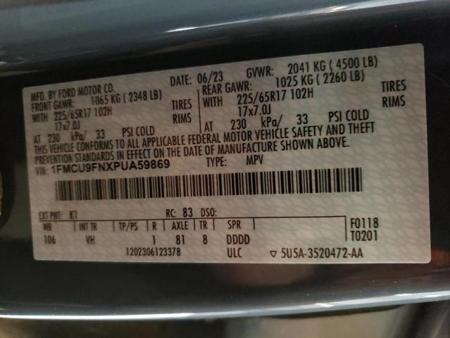 1FMCU9FNXPUA59869 Ford ESCAPE