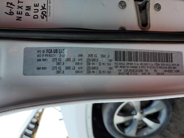 1C4PJMDX9LD615248 Jeep Cherokee Limited