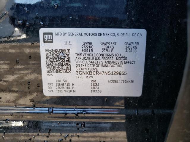 3GNKBCR47NS129855 Chevrolet BLAZER 2LT