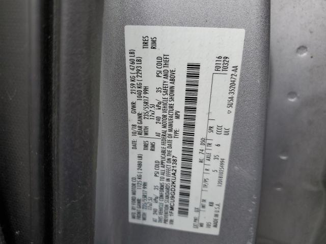 1FMCU9GD2KUA21387 Ford ESCAPE SE