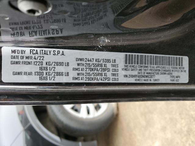 ZFBHRFAB0N6W63877 RAM Promaster City Tradesman