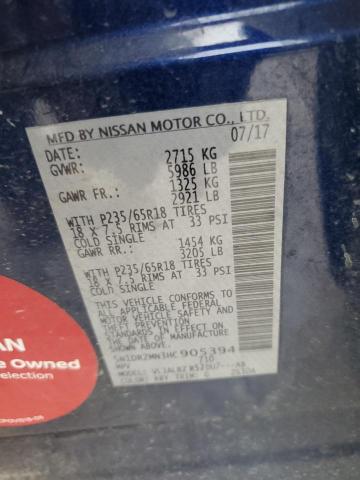 5N1DR2MN3HC905394 Nissan Pathfinder S