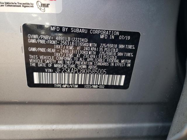 JF2SKAPC8KH585005 Subaru Forester Sport