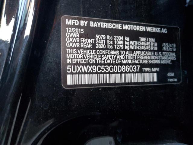 5UXWX9C53G0D86037 BMW X3 Xdrive28i