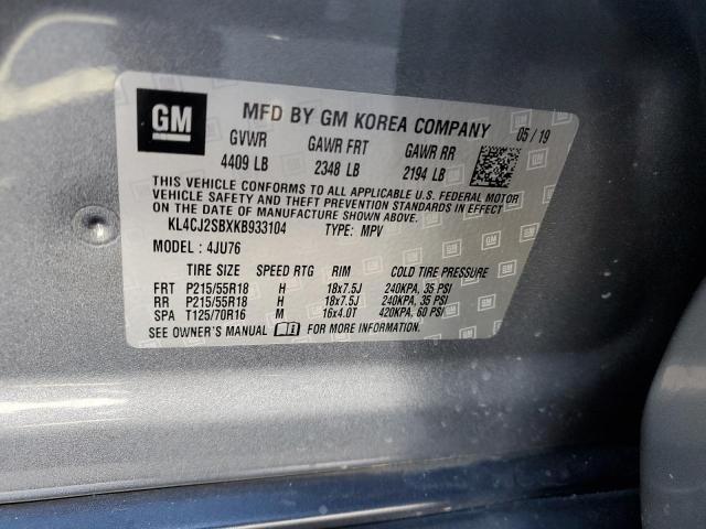 KL4CJ2SBXKB933104 Buick Encore Sport Touring