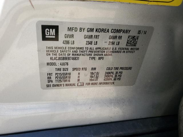 KL4CJBSB9EB746831 Buick Encore Convenience