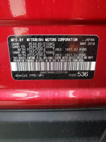 JA4AT4AA6JZ055196 Mitsubishi Eclipse Cross Le
