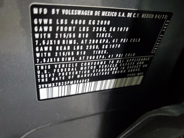 3VVMX7B23PM354043 Volkswagen TAOS S