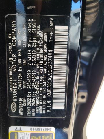 KM8J3CA29GU237484 Hyundai Tucson Limited