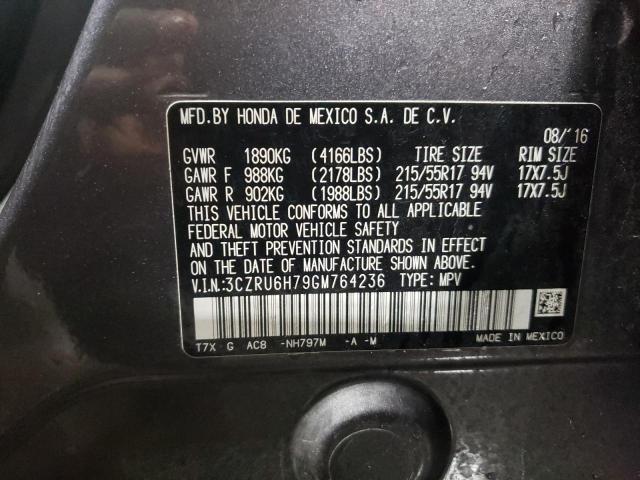 3CZRU6H79GM764236 Honda Hr-v Exl