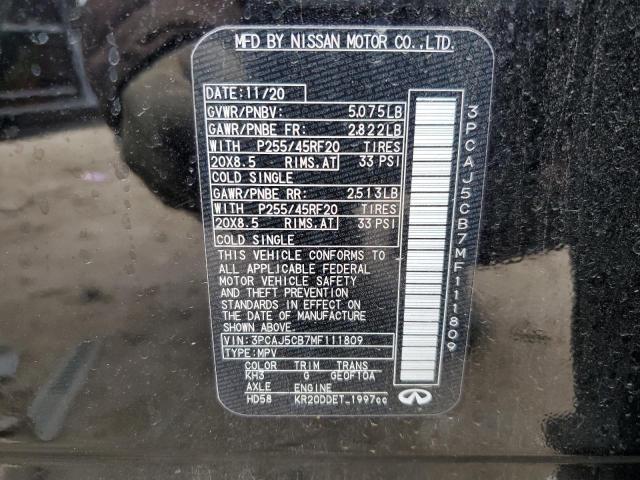 3PCAJ5CB7MF111809 Infiniti Qx50 Essential