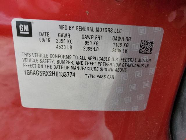 1G6AG5RX2H0133774 Cadillac ATS