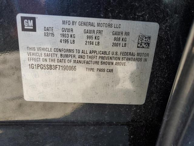 1G1PG5SB3F7190066 Chevrolet CRUZE LTZ