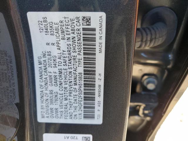 2HGFE2F50PH515808 Honda Civic Sport