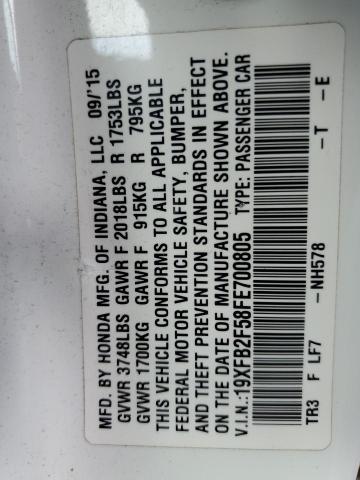 19XFB2F58FE700805 Honda Civic Lx