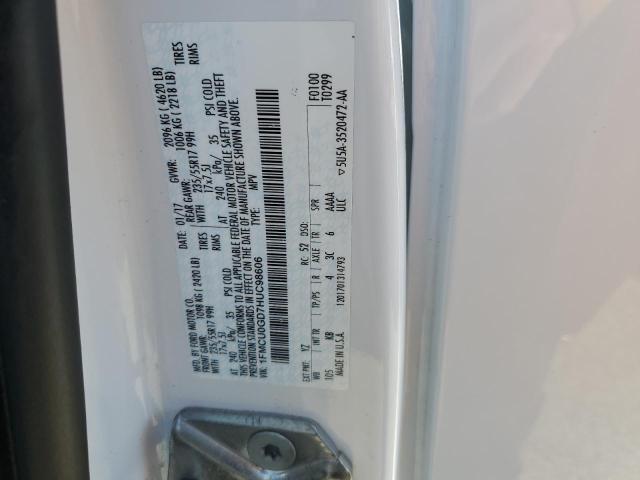 1FMCU0GD7HUC98606 Ford ESCAPE SE